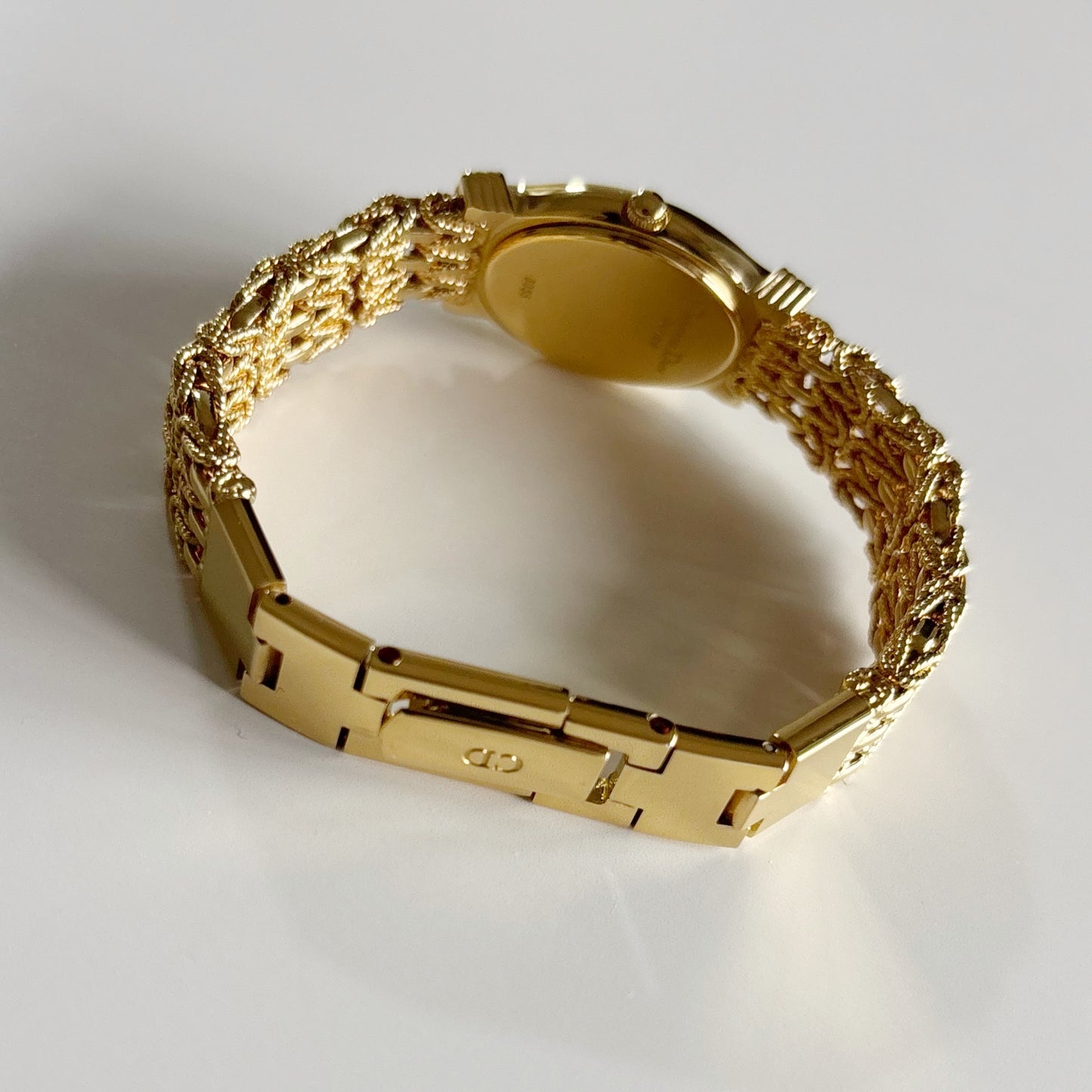 Dior 1990s Oval Dial Gold Plated Watch