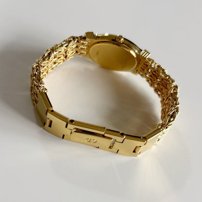 Dior 1990s Oval Dial Gold Plated Watch