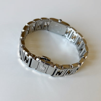 Fendi 1990s Tank Stainless Steel Watch