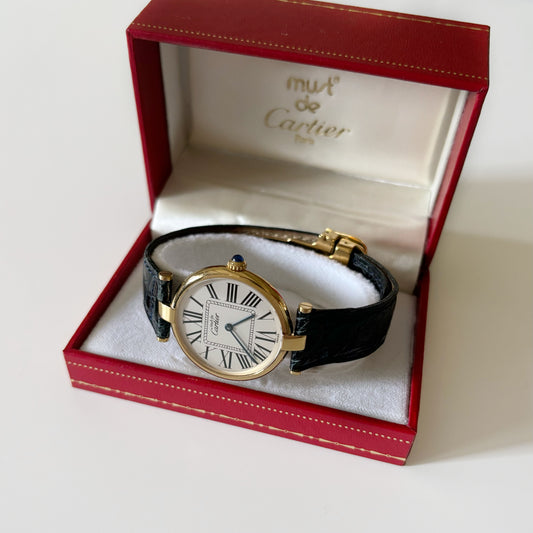 Cartier 1990s Must De Vendome Opaline Watch