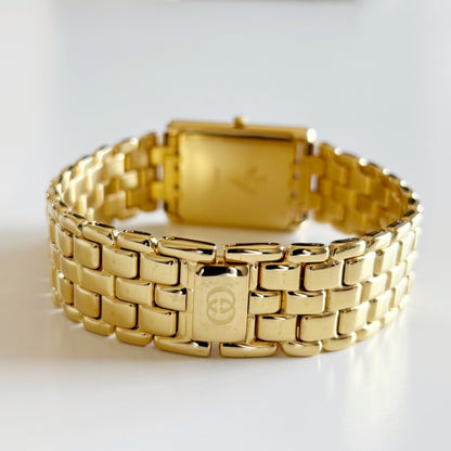 Gucci 1990s Tank Gold Plated Watch (Large)