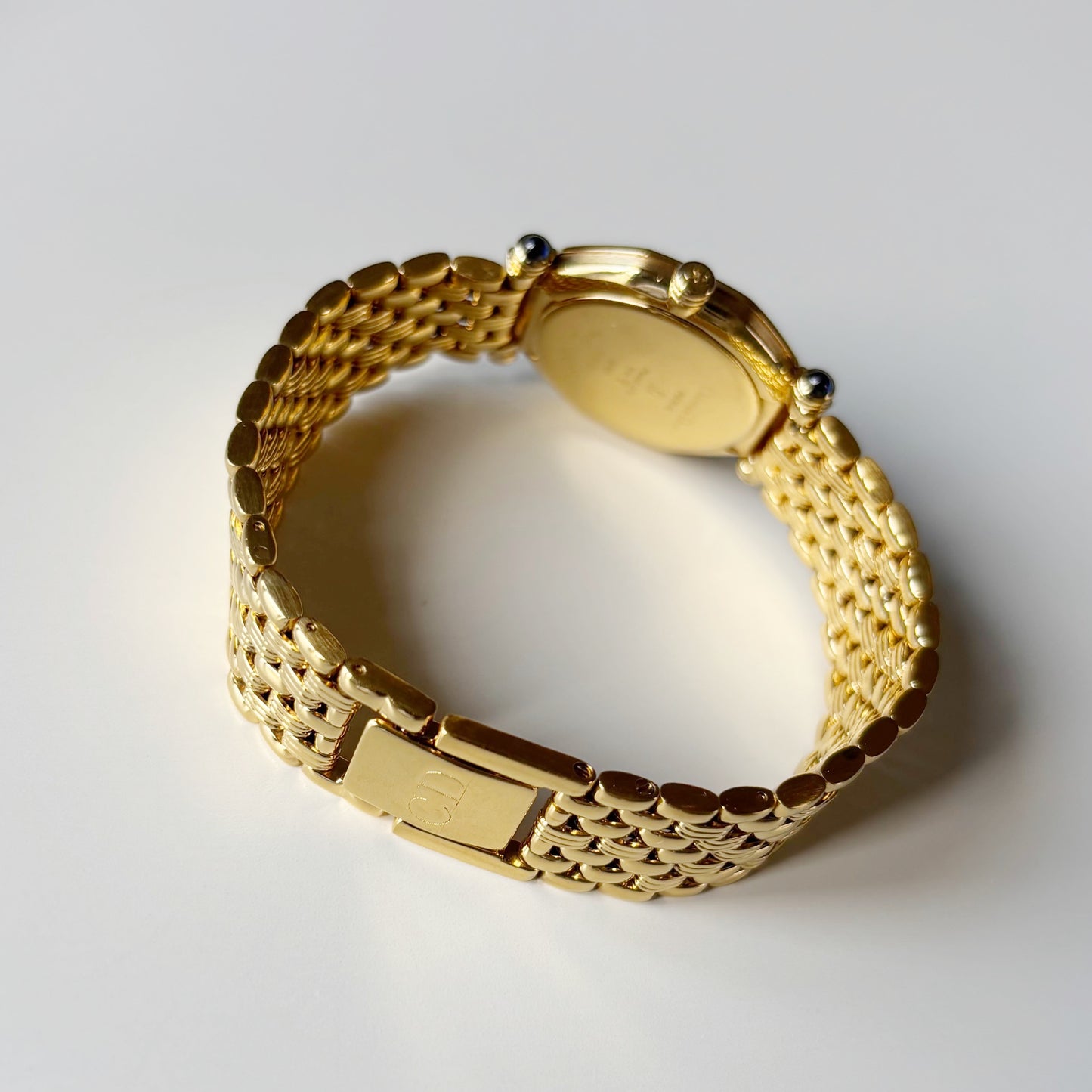 Dior 1990s CD Logo Octagon Gold Plated Watch