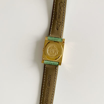 Dior Early 2000s La Parisienne Gold Plated Interchangeable Watch with 3 straps, case