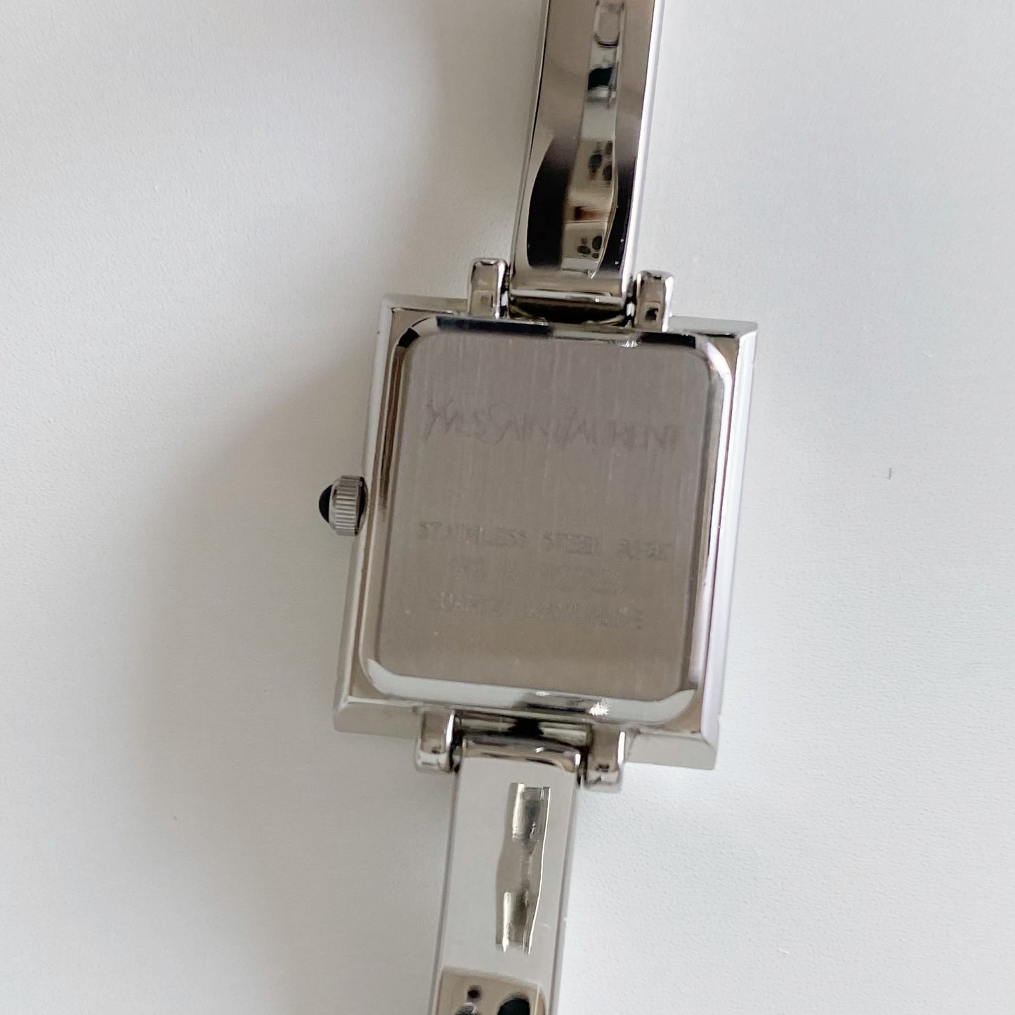 Yves Saint Laurent 1990s  Silver Bangle Watch