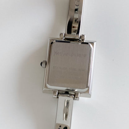 Yves Saint Laurent 1990s  Silver Bangle Watch