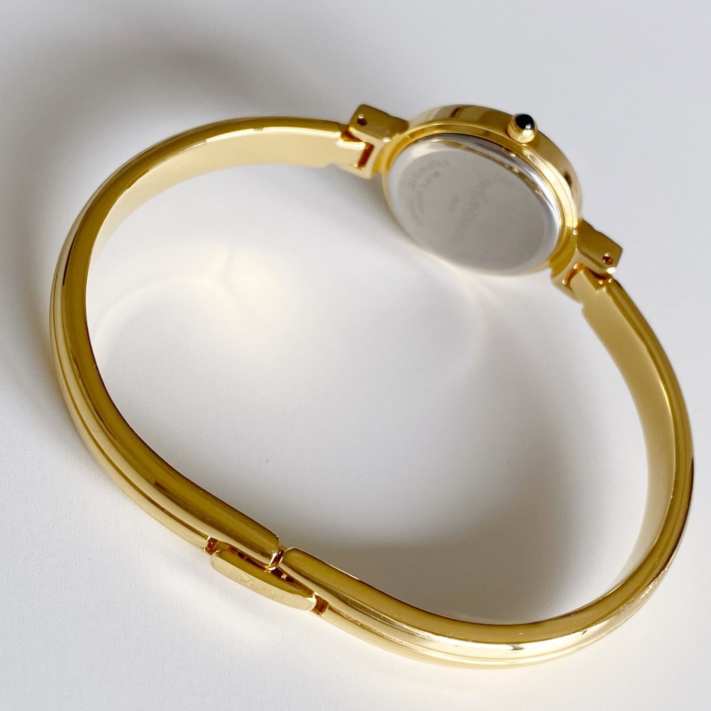 Yves Saint Laurent Seashell Dial Gold Plated Bangle Watch