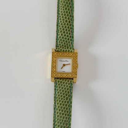 Dior 1990s La Parisienne Interchangeable Strap Gold Plated Watch with 3 straps
