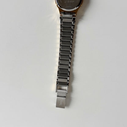 Yves Saint Laurent 1990s Round Dial Two-Tone Gold-Plated Watch