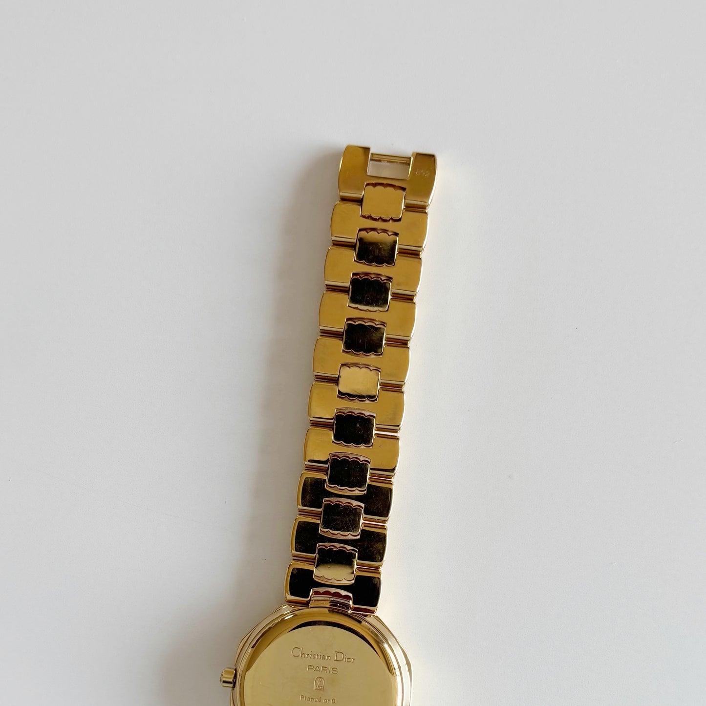Dior 1990s Octagon Gold Plated Watch