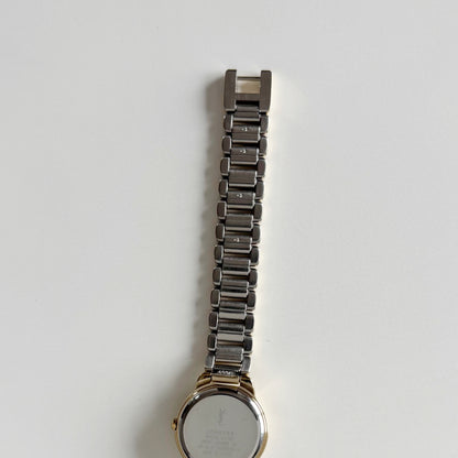 Yves Saint Laurent 1990s Round Dial Gold Plated Watch