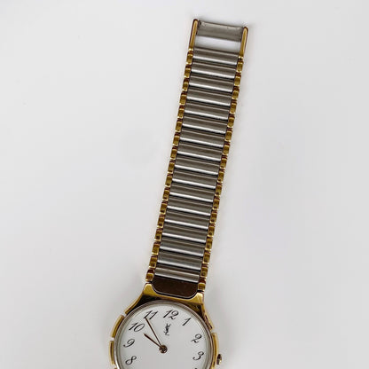 Yves Saint Laurent 1990s Date Two Tone Watch