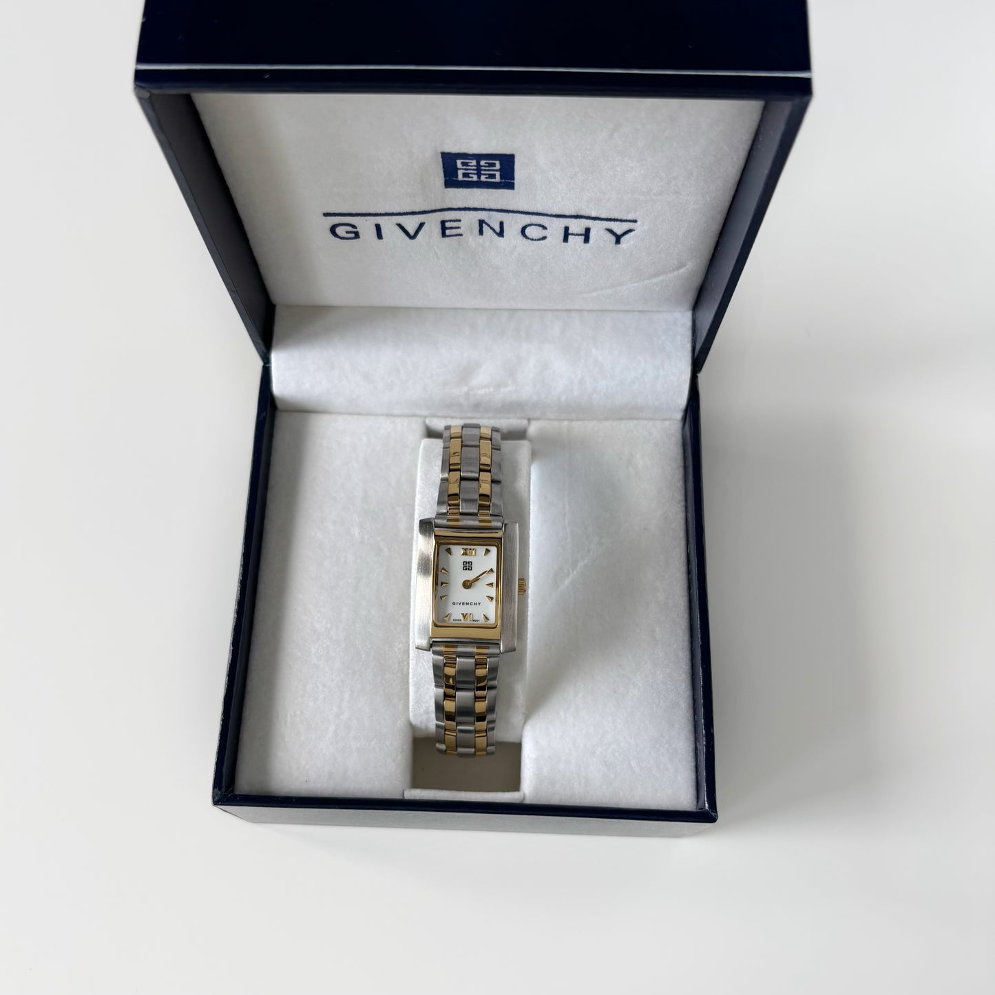 Givenchy 1990s Tank Two Tone Watch
