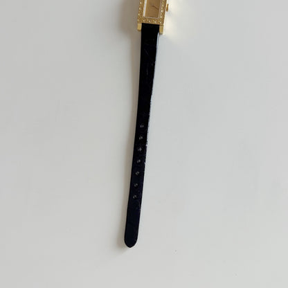 Dior 1990s La Parisienne  18K Solid Gold Case Tank Watch