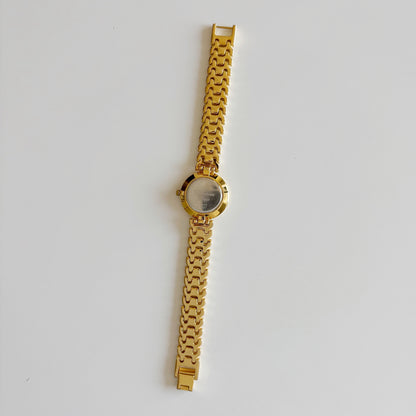Dior 1990s Seashell Round Dial Gold Plated Watch
