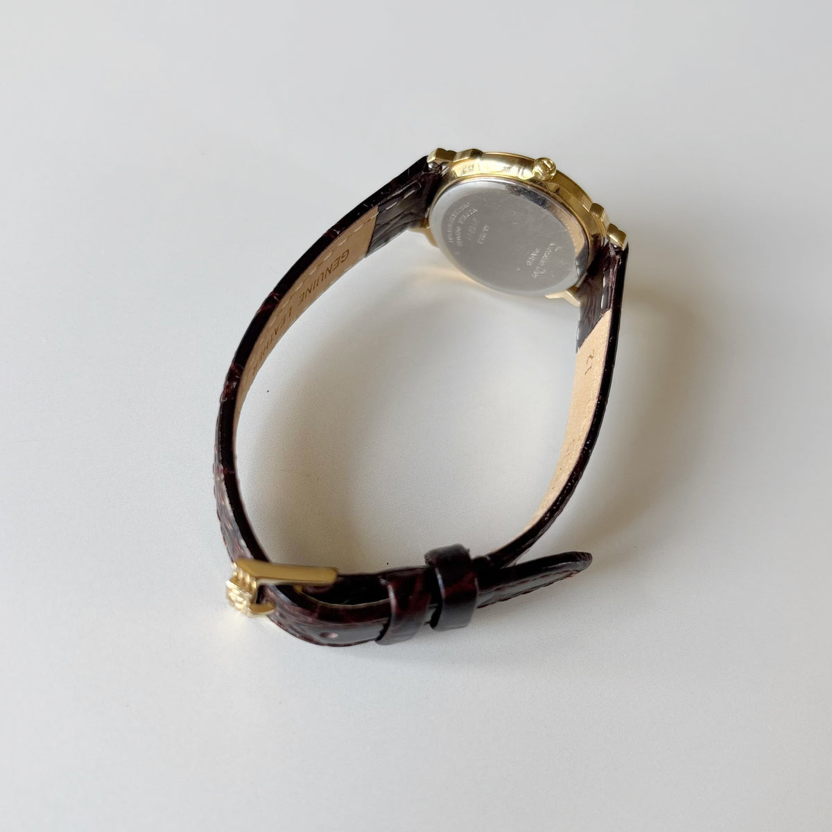 Dior 1990s Date Gold Round Dial Gold Plated Watch