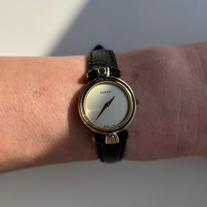 Gucci 1990 Round Dial Two Tone Watch