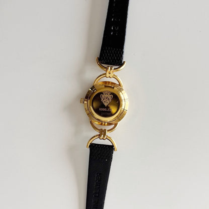 Gucci 1990s Gold Dial Horsebit Gold Plated Watch