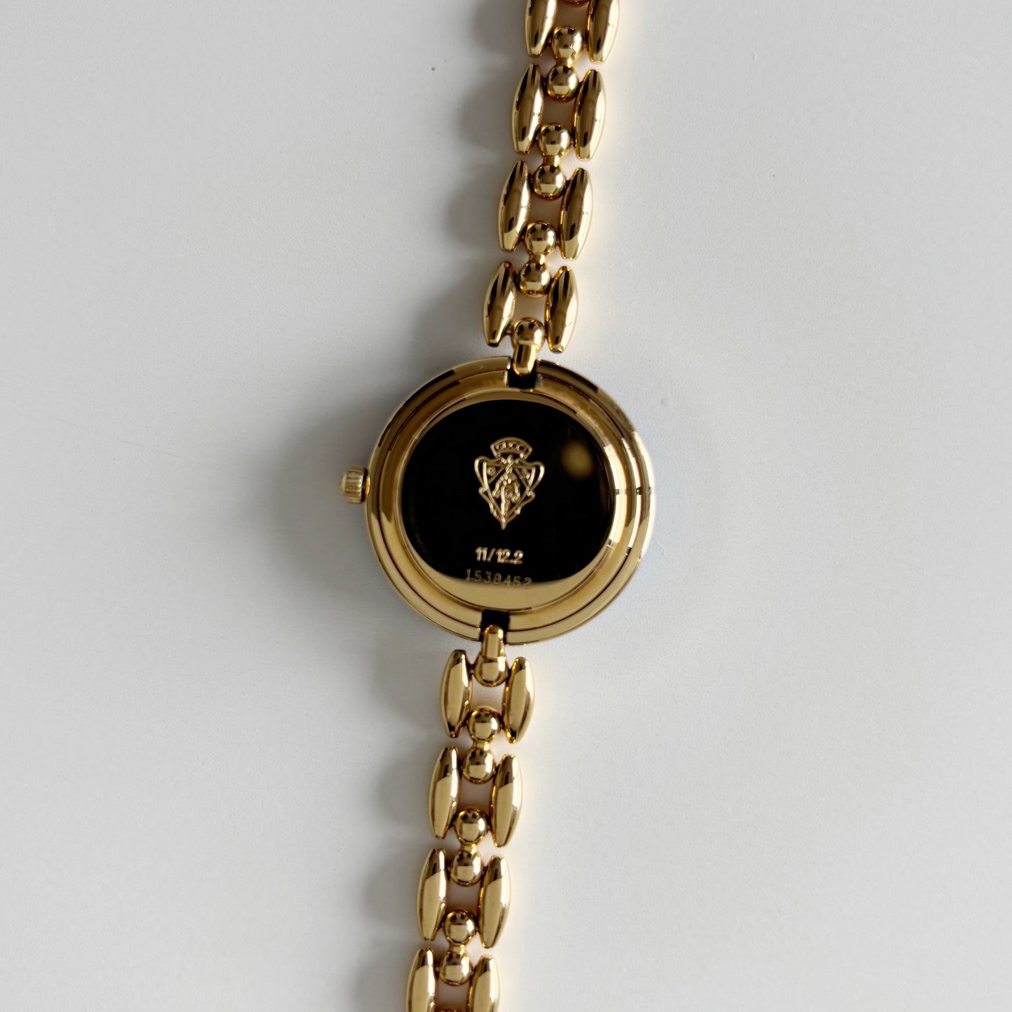 Gucci 1990s Interchangeable Bezel Gold Plated Watch with 6 bezels, case (162mm)