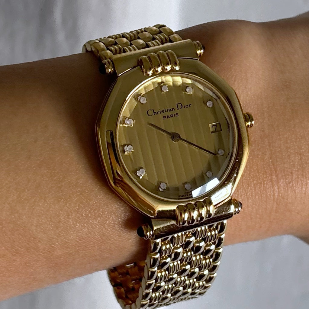 Dior 1990s Gold Plated Watch