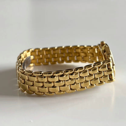 Gucci 1990s Round Dial Gold Plated Watch