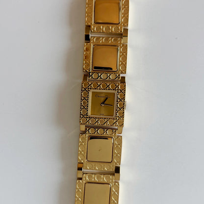 Dior 1990s La Parisienne Interchangeable Strap Gold Plated Watch