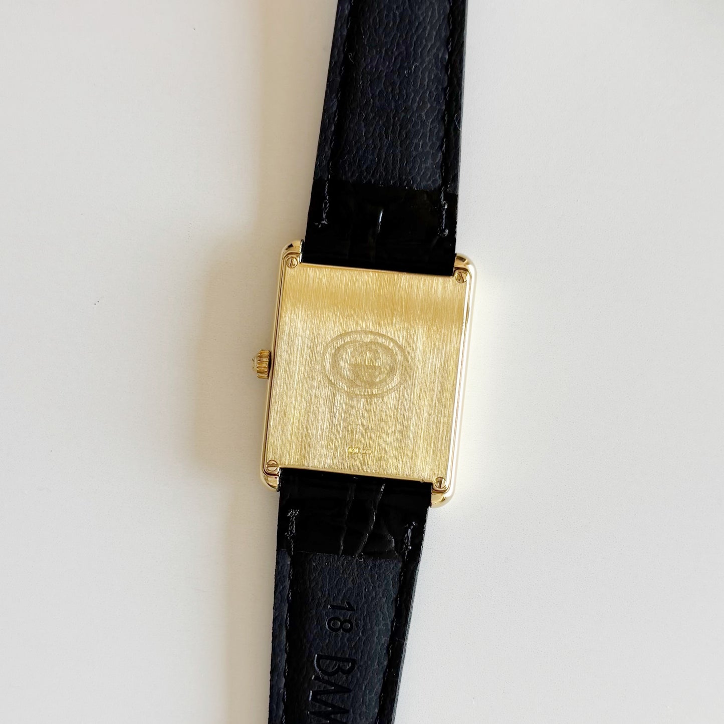 Gucci 1990s 18K Solid Gold Tank Watch