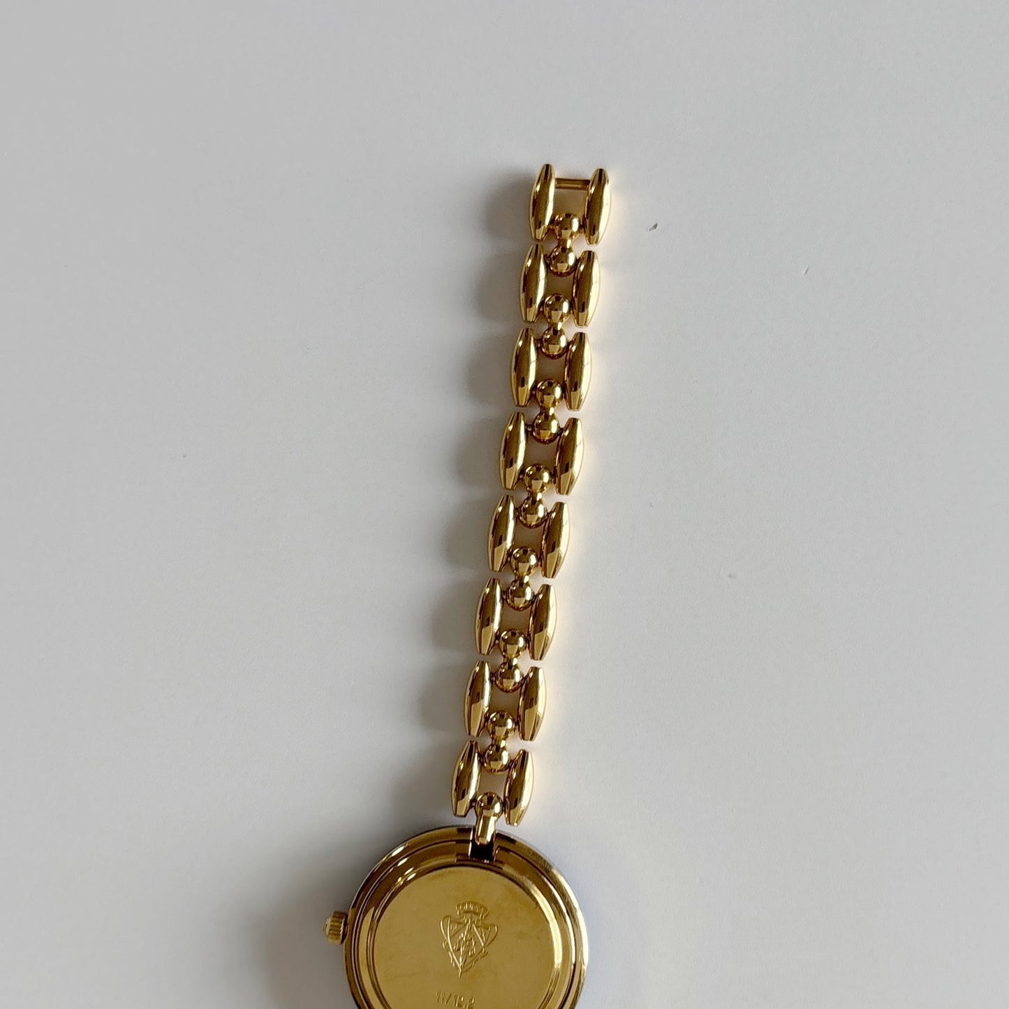 Gucci 1990s Interchangeable Bezel Gold Plated Rice Chain Watch with 6 bezels, case (172mm)