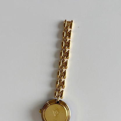 Gucci 1990s Interchangeable Bezel Gold Plated Rice Chain Watch with 6 bezels, case (172mm)