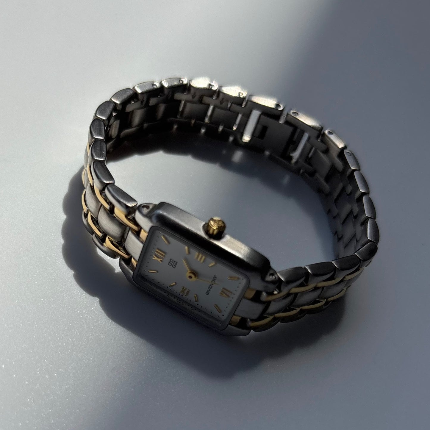 Givenchy 1990s Tank Two Tone Watch