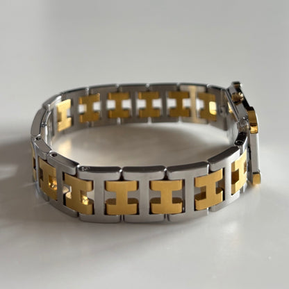 Hermes 1990s Croisier Two Tone Watch