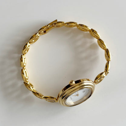 Gucci 1990s Interchangeable Bezel Gold Plated Watch with 6 bezels, case (160mm)