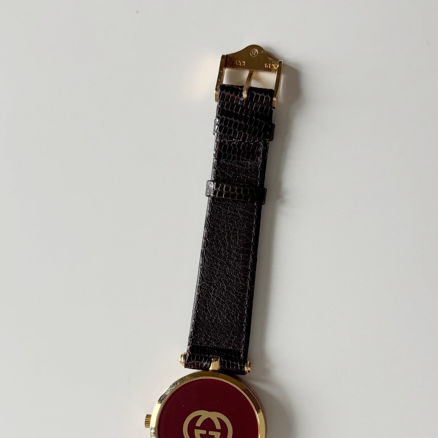 Gucci 1980s Sherry Round Dial Gold Plated Watch (Large)
