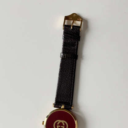 Gucci 1980s Sherry Round Dial Gold Plated Watch (Large)
