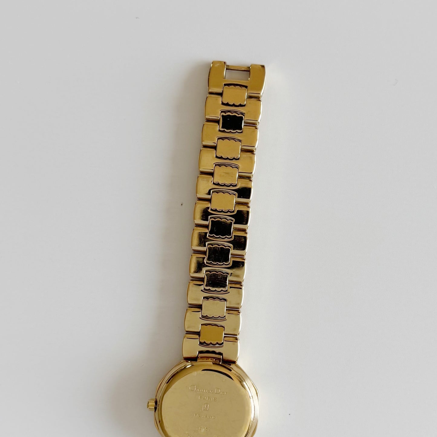 Dior 1990s Octagon Gold Plated Watch