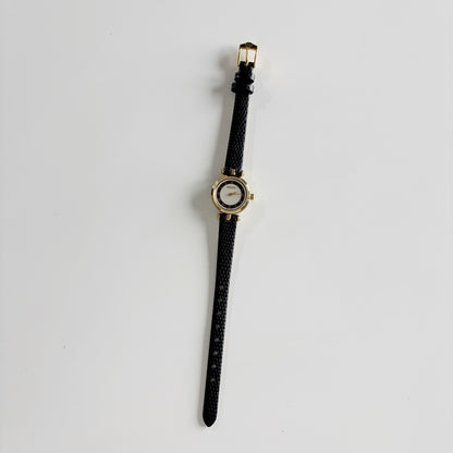 Gucci 1990s Round Dial Gold Plated Watch