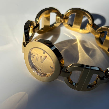 Dior Early 2000s Malice Mirror Dial Gold Plated Watch