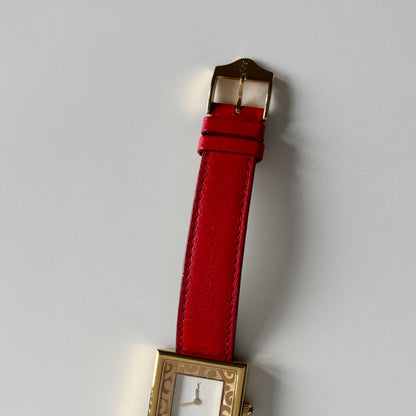 Yves Saint Laurent 1990s Square Dial Gold Plated Watch