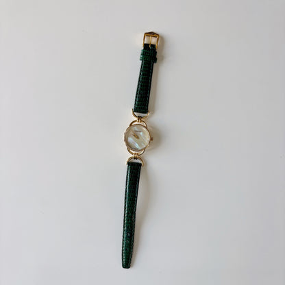 Gucci 1990s Seashell Dial Horsebit Watch
