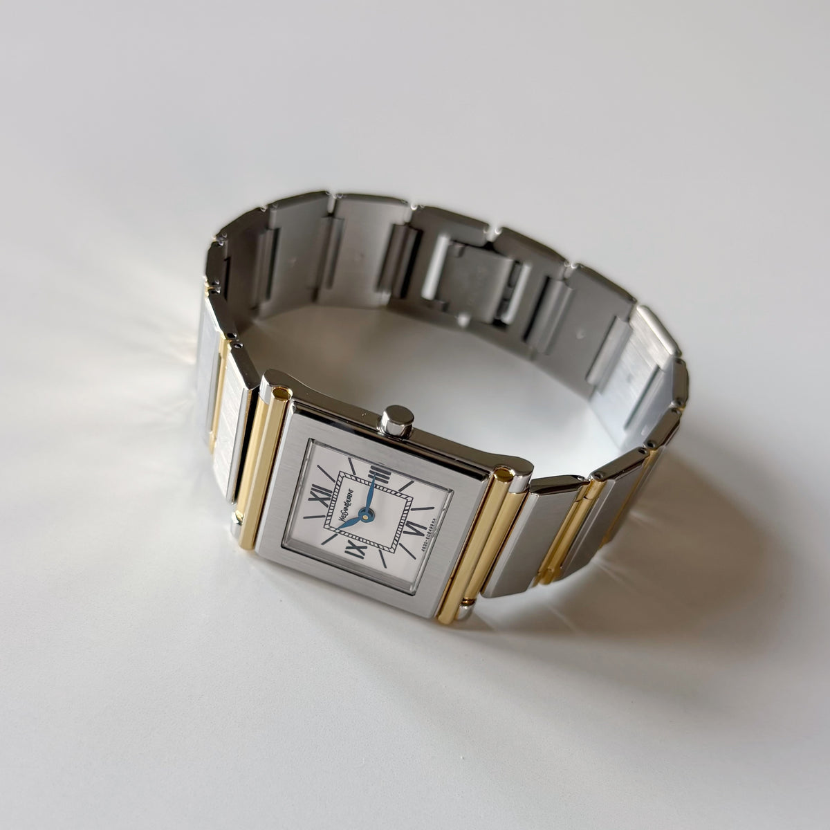 Yves Saint Laurent Square Dial Gold Plated Two Tone Watch