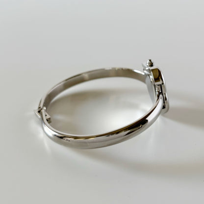 Yves Saint Laurent 1990s Heart Shaped Dial Bangle Watch