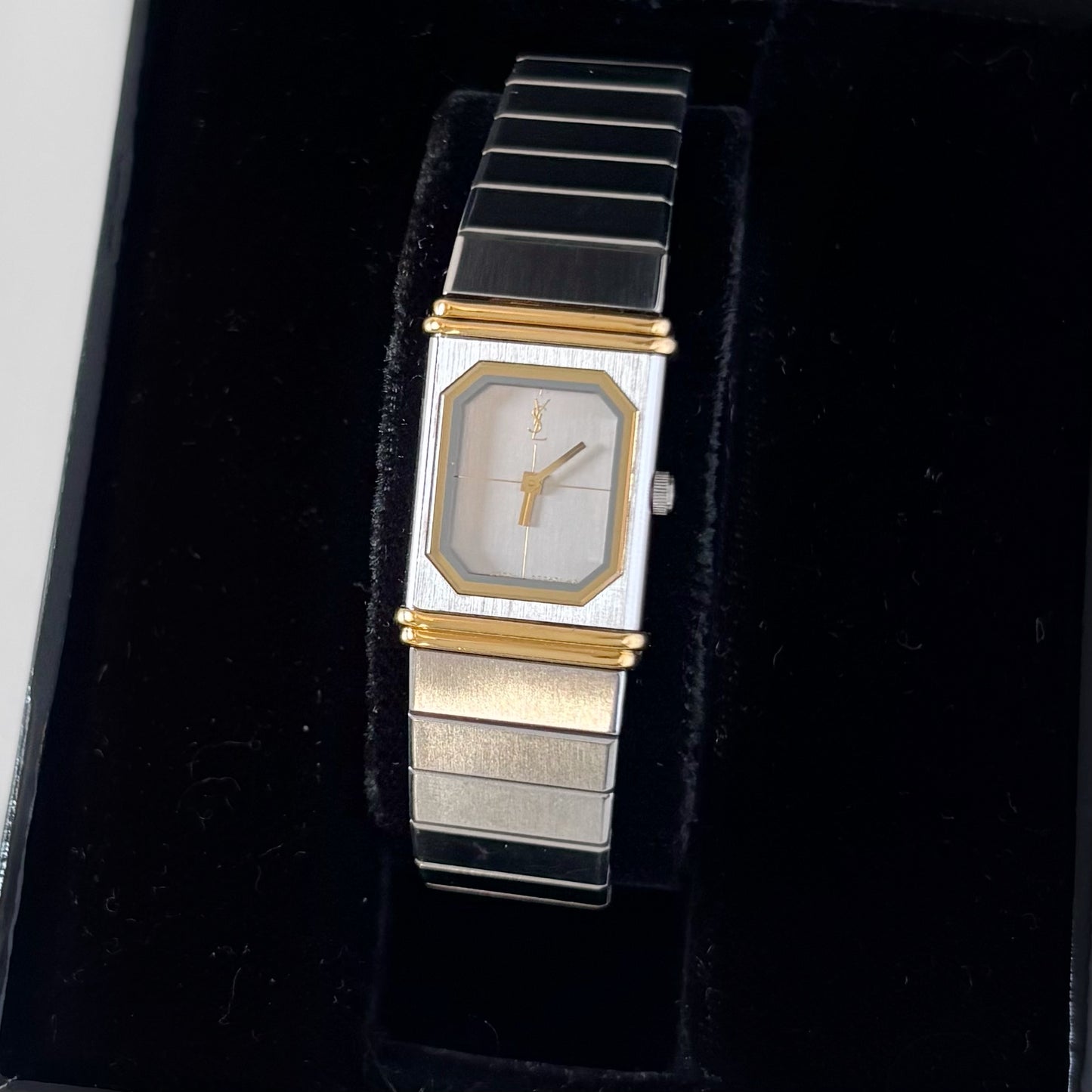 Yves Saint Laurent 1990s Reverso Two Tone Watch