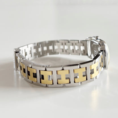 Hermes Early 2000s Rallye  Two Tone Watch
