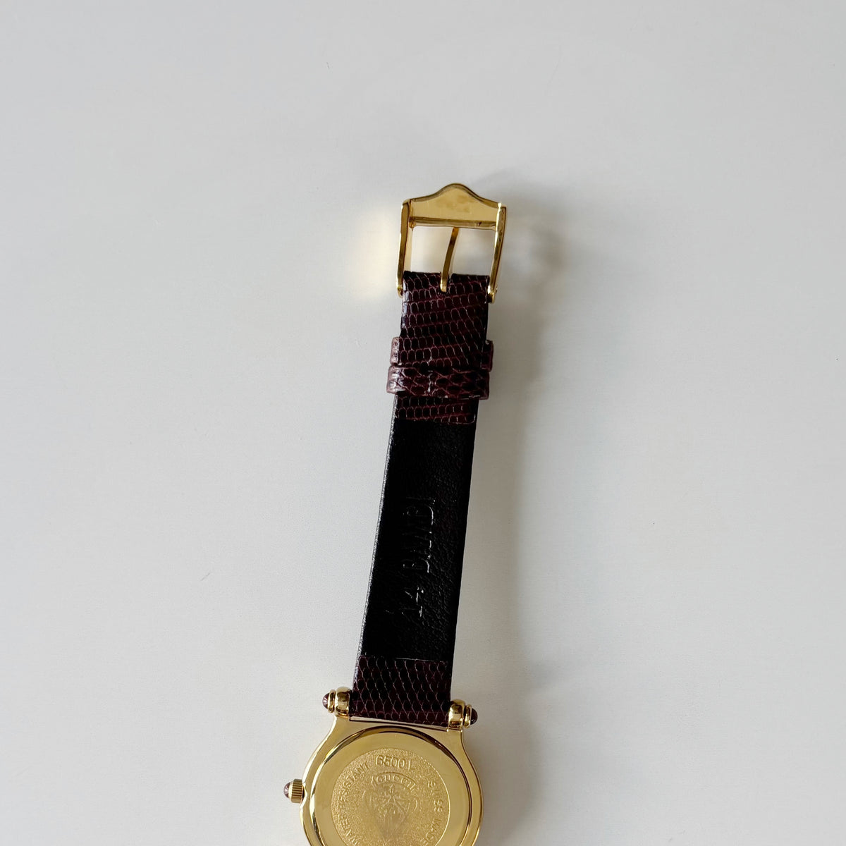 Gucci 1990s Gold Round Dial Watch