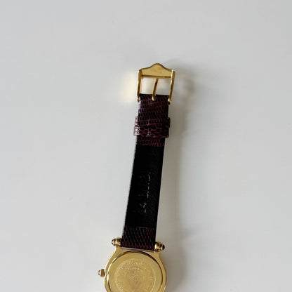 Gucci 1990s Gold Round Dial Watch