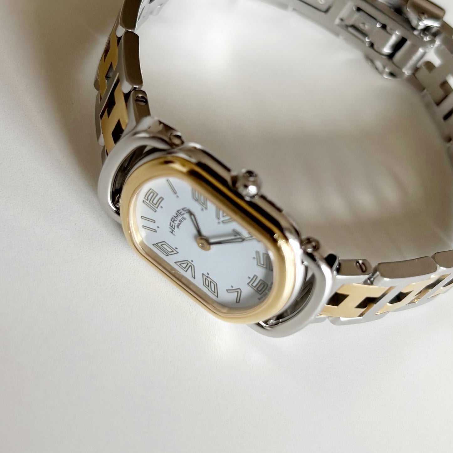 Hermes 1990s Rallye Two Tone Watch