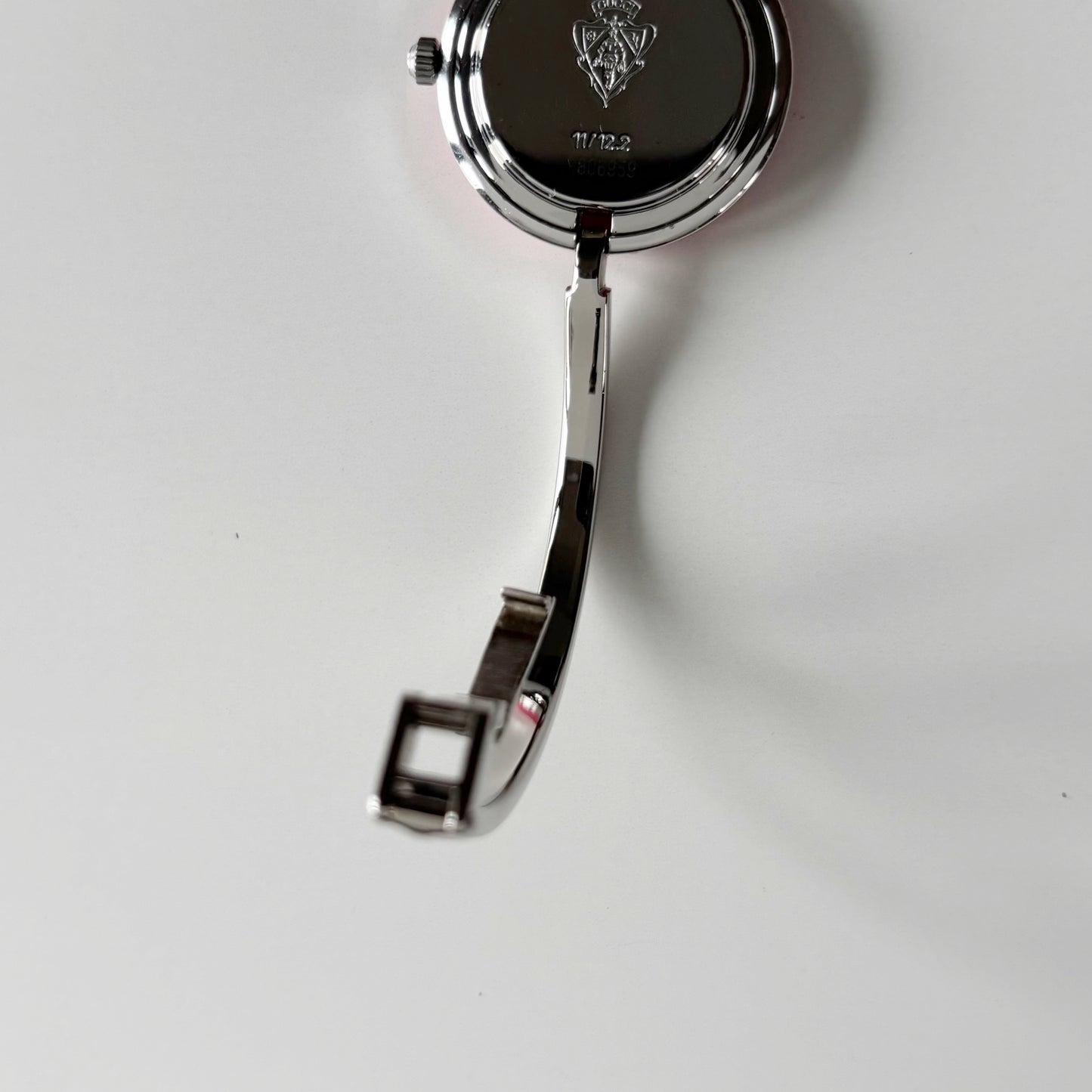 Gucci 1990s Interchangeable Bezel Stainless steel Bangle Watch with case, 12 bezels