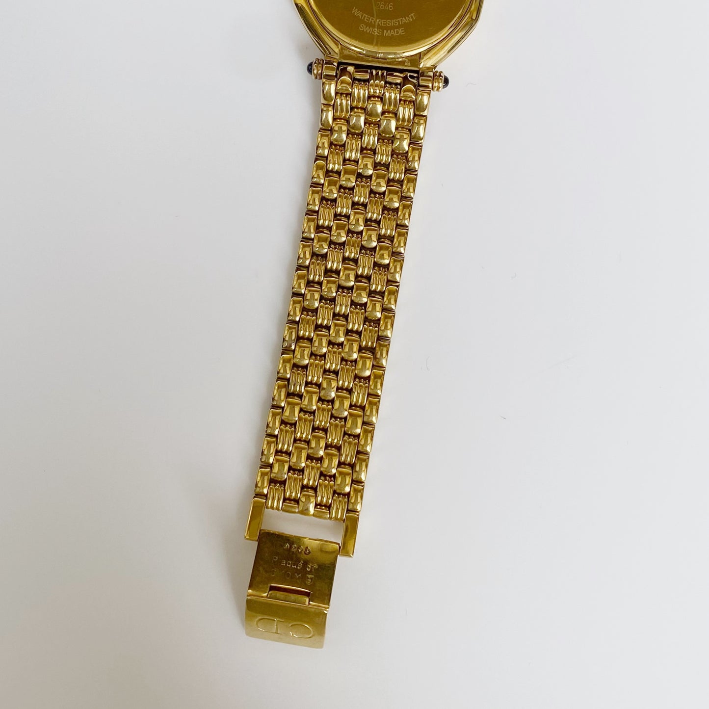 Dior 1990s Octagon Gold Plated Watch