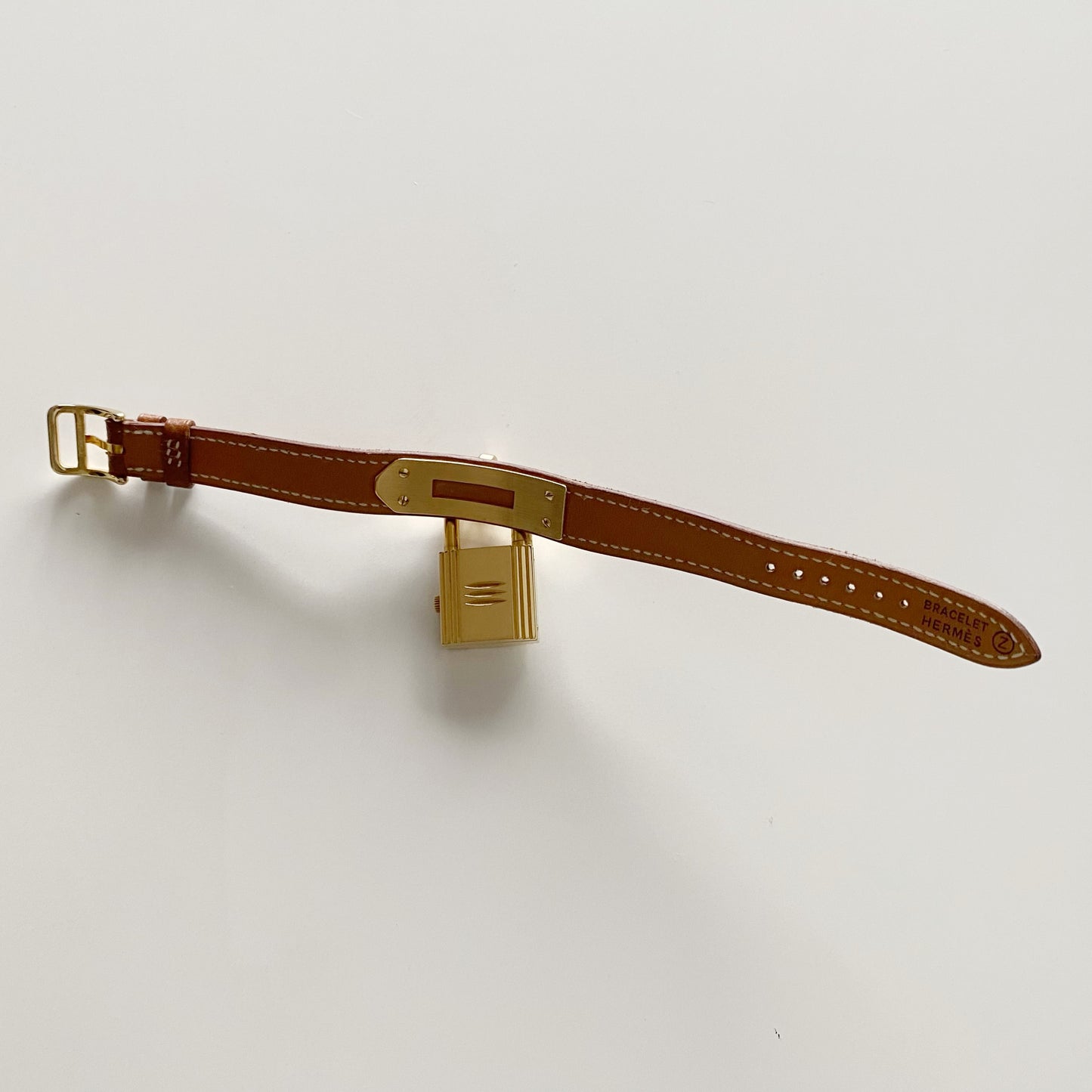 Hermes 1990s Kelly Gold Plated Watch