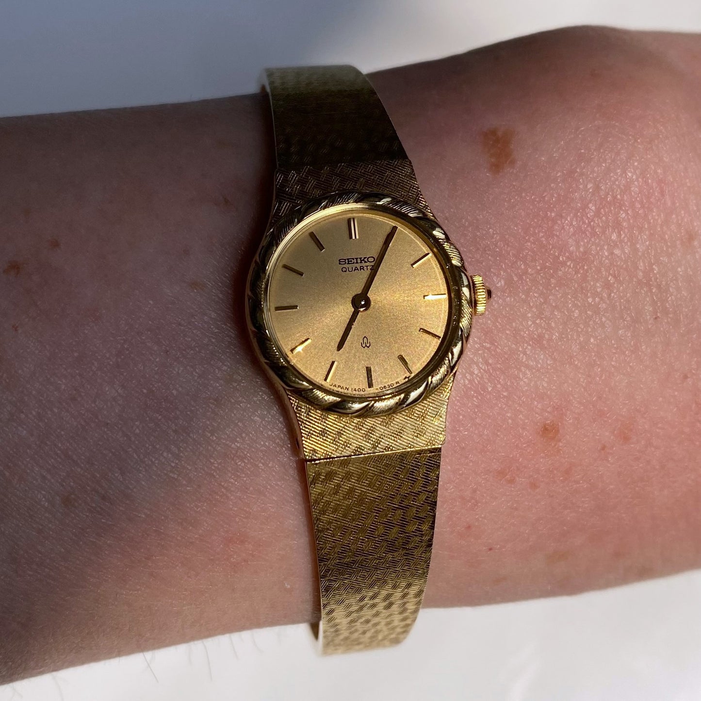 Vintage Seiko Round Gold Plated Watch