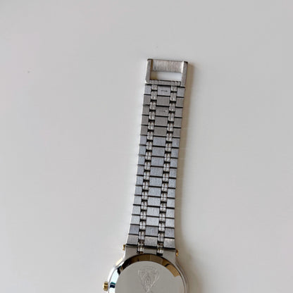 Gucci 1990s Date Round Cream Dial Two Tone Watch (Large)